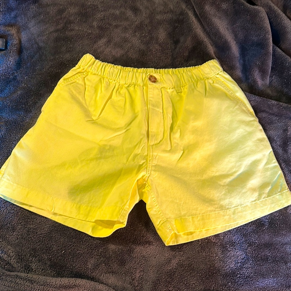Chubbies Shorts Easter Yellow Elastic Waist Small 5.5”